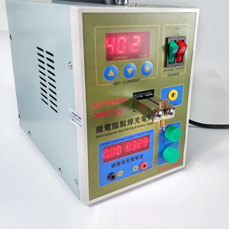 SUKKO LED Pulse Battery Spot Welder + Spot Welding Machine Micro-computer Micro Welding with LED Light+Battery Clamp, 220V EU Plug - free shipping - PMC Jewellery - Order now!