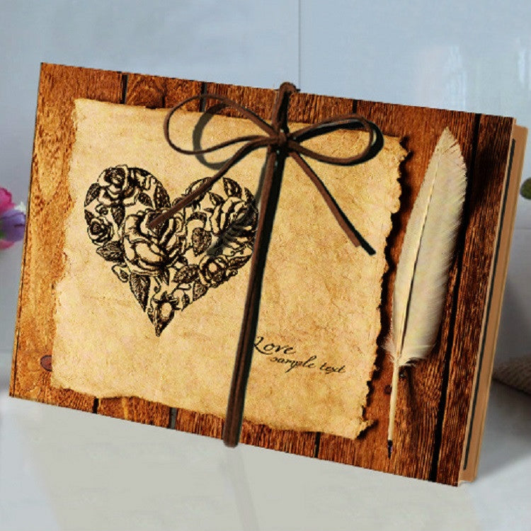 Retro Paste Folding 18 Fold Pages 34 Sides Creative Manual Album Book(Coffee Kraft Inside Page) - free shipping - PMC TechLife - Order now!