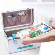 Emergency Aluminum Medicine Cabinet for Household Aluminum Alloy Medicine Box Enterprise, Size:12 inch Mdeium(Silver)