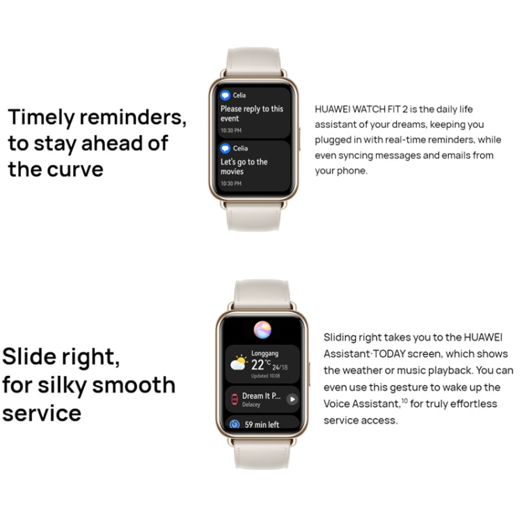 Original Huawei WATCH FIT 2 Smart Sports Watch, Color:Vibrant Black - free shipping - PMC Jewellery - Order now!