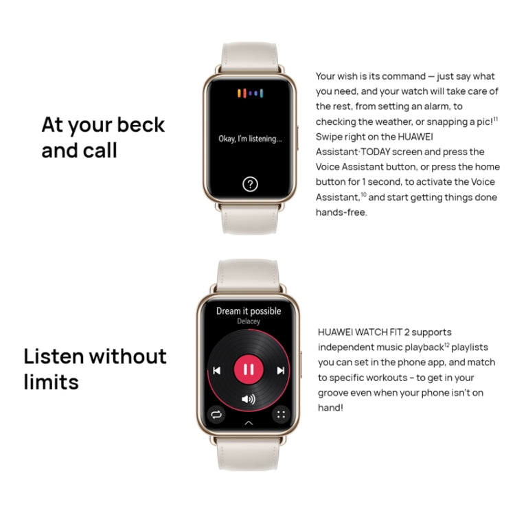 Original Huawei WATCH FIT 2 Smart Sports Watch, Color:Fashion White - free shipping - PMC TechLife - Order now!