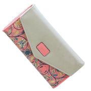 Fashion Ladies Leather Clutch Bag Purse Long Cartoon Wallet Coin Purse(Light Blue)