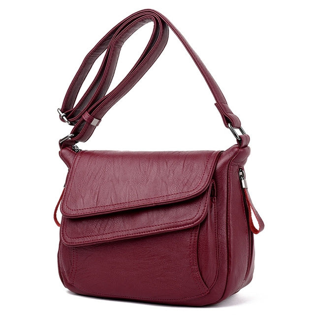 Summer Leather Luxury Handbags Female Shoulder Messenger Bag(Red) - free shipping - PMC TechLife - Order now!