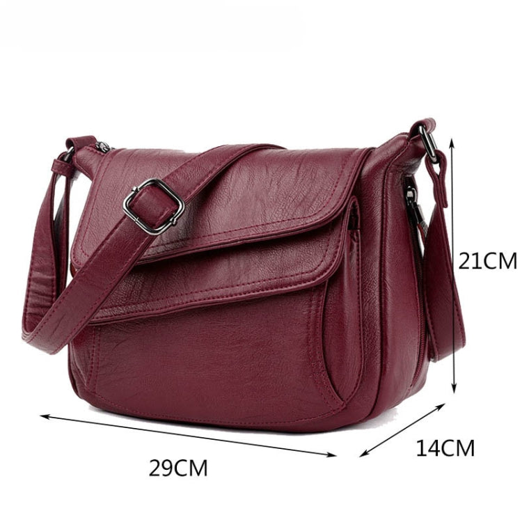 Summer Leather Luxury Handbags Female Shoulder Messenger Bag(Red) - free shipping - PMC TechLife - Order now!