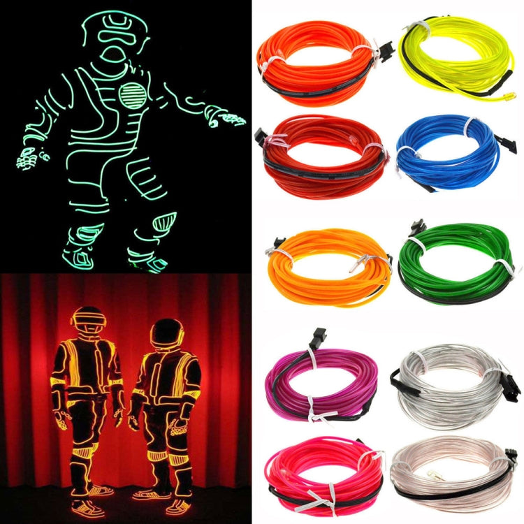 Flexible LED Light EL Wire String Strip Rope Glow Decor Neon Lamp USB Controlle 3M Energy Saving Mask Glasses Glow Line F277(Blue Light) - Laser Stage Lighting by PMC TechLife | Online Shopping South Africa | PMC TechLife