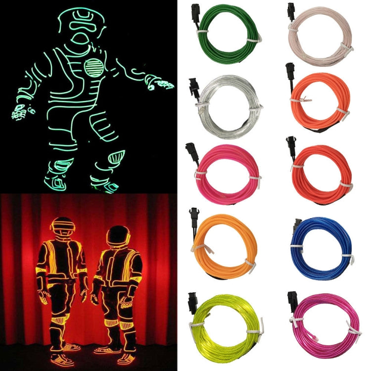 Flexible LED Light EL Wire String Strip Rope Glow Decor Neon Lamp USB Controlle 3M Energy Saving Mask Glasses Glow Line F277(Blue Light) - Laser Stage Lighting by PMC TechLife | Online Shopping South Africa | PMC TechLife