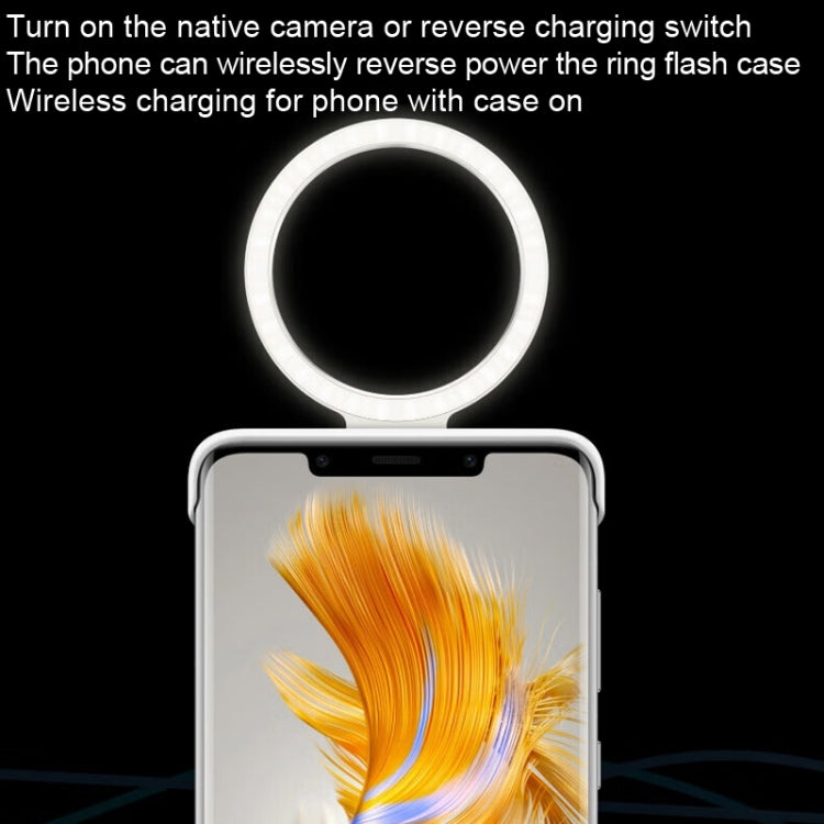 For HUAWEI Mate 50 Pro Original HUAWEI Ring Flash Smart Phone Case(White) - free shipping - PMC TechLife - Order now!