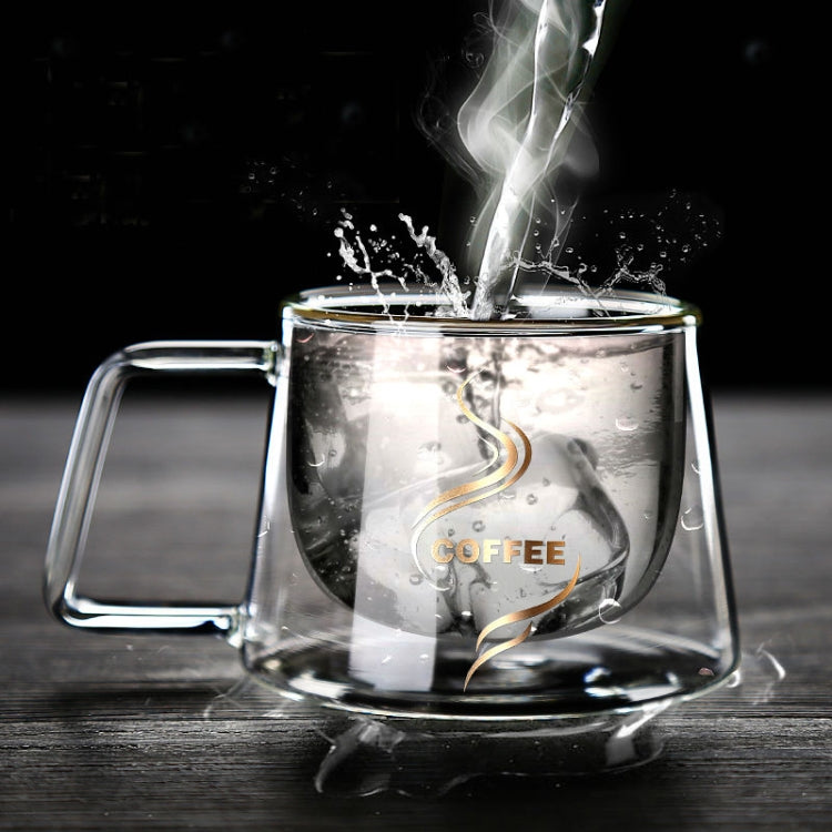 Double Wall Mug Office Mugs Heat Insulation Double Coffee Mug Coffee Glass Cup, Style:No label - free shipping - PMC TechLife - Order now!