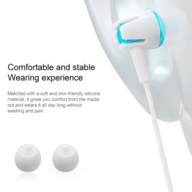 3.5mm Wired Earphone Earbuds Stereo Sound Metal Bass Headset with Mic for Smart Phone(Blue) - In Ear Wired Earphone by PMC TechLife | Online Shopping South Africa | PMC TechLife