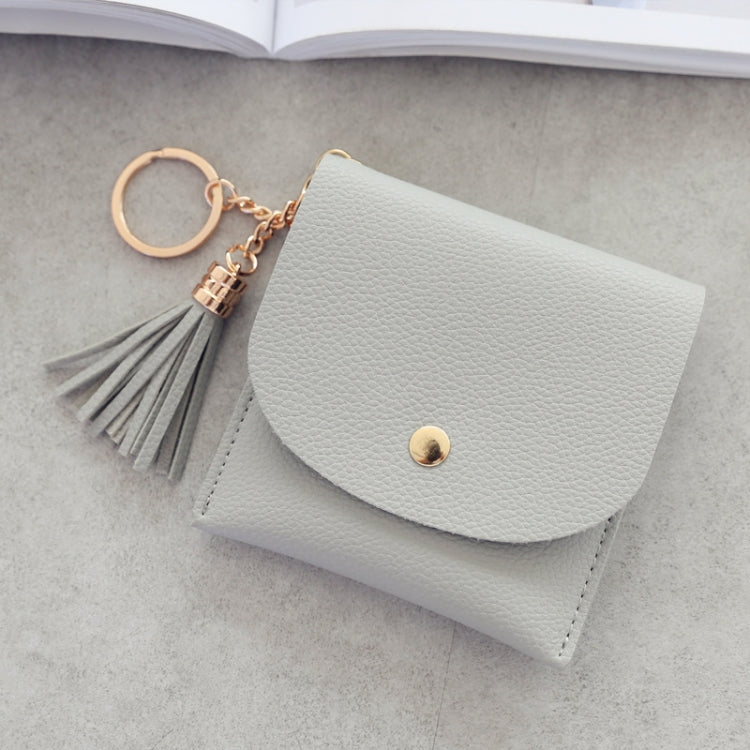 Fashion Women Wallet Short Leather Mini Casual ID Card Holders Bags Ladies Coin Clutch Tassel Bag(Dark Pink) - free shipping - PMC TechLife - Order now!