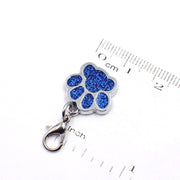 10 PCS Enamel Cat Dog  Bear Paw Prints Key Chain Jewelry Making(Color Mixing)