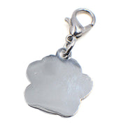 10 PCS Enamel Cat Dog  Bear Paw Prints Key Chain Jewelry Making(Dark Blue)