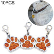 10 PCS Enamel Cat Dog  Bear Paw Prints Key Chain Jewelry Making(Orange) - Pendants by PMC TechLife | Online Shopping South Africa | PMC TechLife | Buy Now Pay Later Mobicred