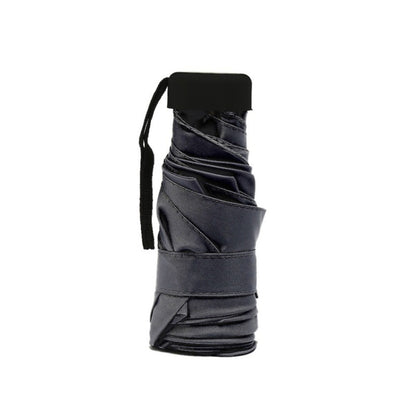 Mini Capsule Pocket Umbrella Windproof Foldable Travel Compact Umbrella(Black) - Umbrellas by PMC Jewellery | Online Shopping South Africa | PMC Jewellery | Buy Now Pay Later Mobicred