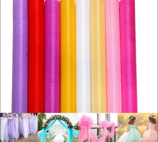 3pcs Tulle Roll Crystal Fabric Organza Tulle Roll Spool Decoration for Wedding Birthday Party, Size:2.5mx48cm(Light Pink)