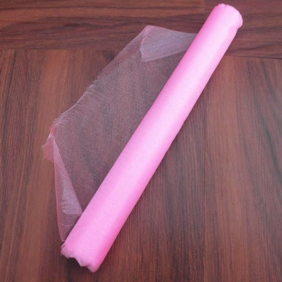 3pcs Tulle Roll Crystal Fabric Organza Tulle Roll Spool Decoration for Wedding Birthday Party, Size:2.5mx48cm(Light Pink)