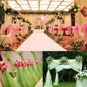 3pcs Tulle Roll Crystal Fabric Organza Tulle Roll Spool Decoration for Wedding Birthday Party, Size:2.5mx48cm(Light Pink)