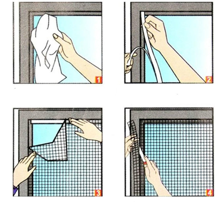 Fly Bug  Mosquito Net Door Window Net Netting Mesh Screen Curtain Protector Flyscreen Insect DIY, Size:1.3x1.5m(Black) - free shipping - PMC Jewellery - Order now!