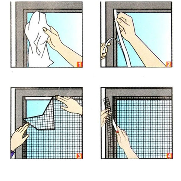 Fly Bug  Mosquito Net Door Window Net Netting Mesh Screen Curtain Protector Flyscreen Insect DIY, Size:1.3x1.5m(Black)