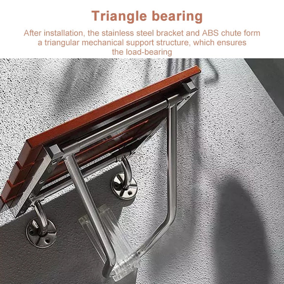 Folding Solid Wood Wall Mounted Relaxation Shower Chair(F Fype)