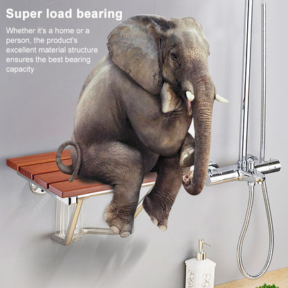 Folding Solid Wood Wall Mounted Relaxation Shower Chair(F Fype) - free shipping - PMC Jewellery - Order now!