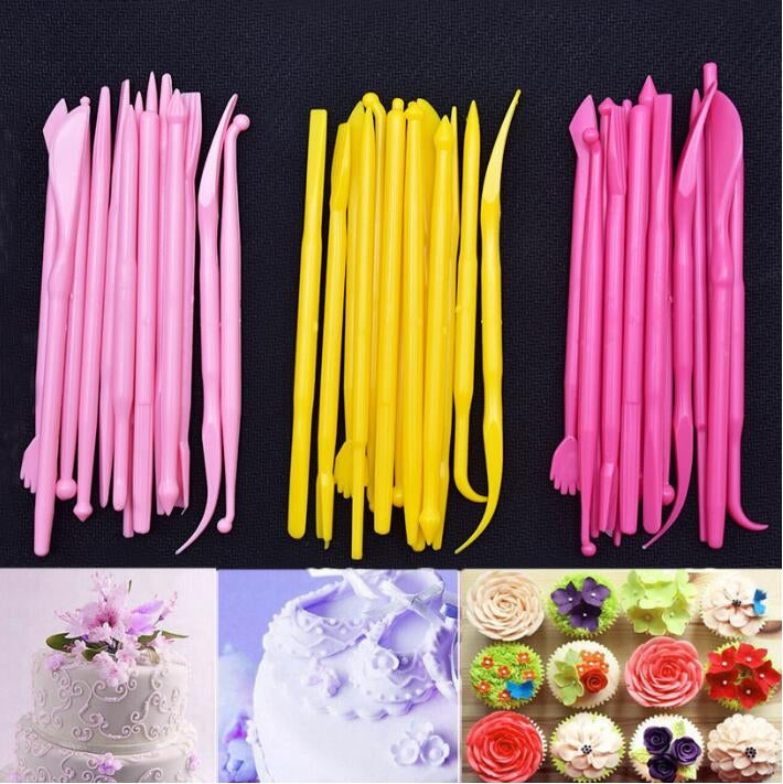 2 Sets Mini Fondant Styling Engraving Group Tools Cake Engraving Pen(14pcs / Set)(Rose Red) - free shipping - PMC TechLife - Order now!