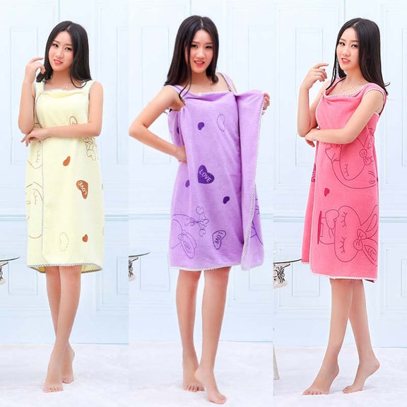 Bath Towels Fashion Lady Wearable Fast Drying Magic Bath Towel Beach Spa Bathrobes Bath Skirt(blue)