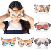 3D Eye Mask Shading Sleeping Cartoon Animal Printed Eye Mask(Pug)