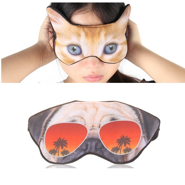 3D Eye Mask Shading Sleeping Cartoon Animal Printed Eye Mask(Glasses Dog) - free shipping - PMC TechLife - Order now!