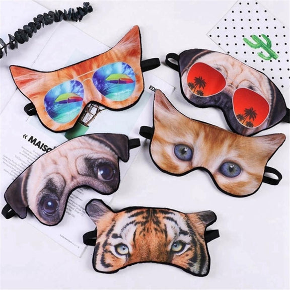 3D Eye Mask Shading Sleeping Cartoon Animal Printed Eye Mask(Tiger)