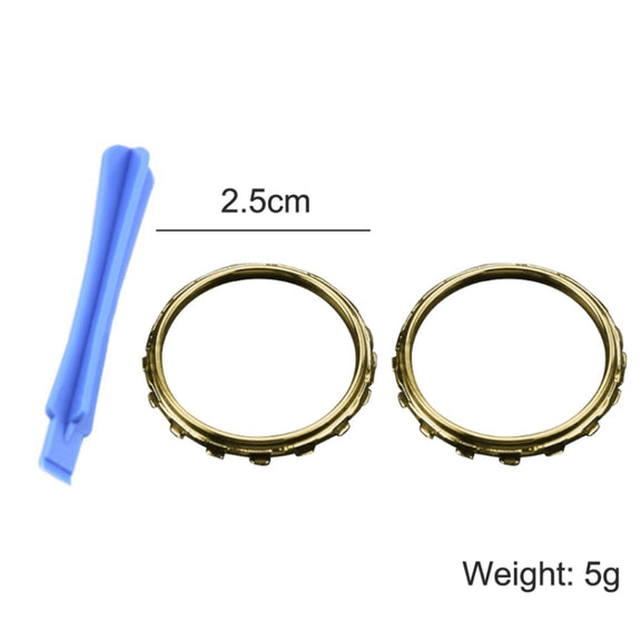 For Xbox One Elite 5pairs 3D Replacement Ring + Screwdriver Handle Accessories, Colour:Silver Plating
