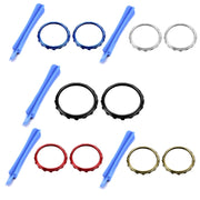 For Xbox One Elite 5pairs 3D Replacement Ring + Screwdriver Handle Accessories, Colour:Red Plating