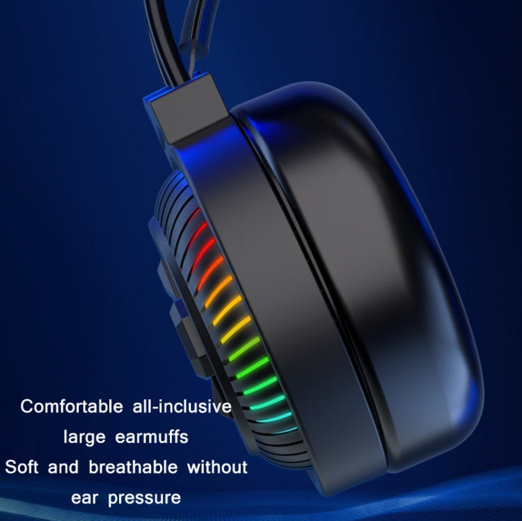 PANTSAN PSH-400 USB Computer Head-Mounted Luminous RGB Wired Headset, Specification:3.5mm Single Plug - Multimedia Headset by PANTSAN | Online Shopping South Africa | PMC TechLife