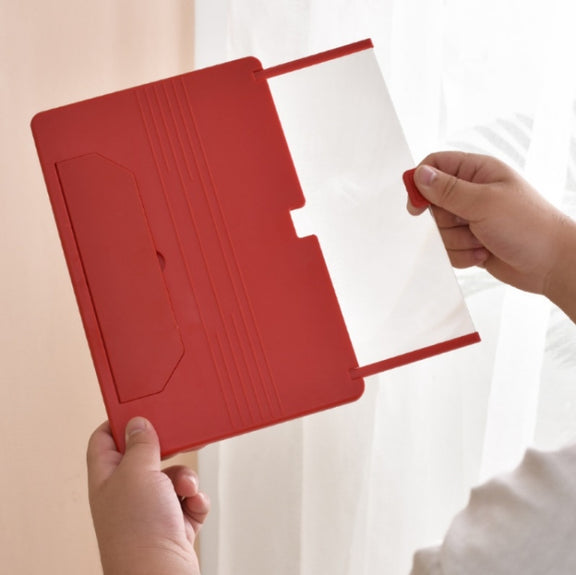 12 Inch Pull-Out Mobile Phone Screen Magnifier 3D Desktop Stand, Style:Blu-ray Model(White)