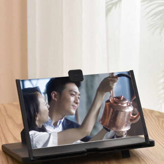 12 Inch Pull-Out Mobile Phone Screen Magnifier 3D Desktop Stand, Style:Blu-ray Model(White)