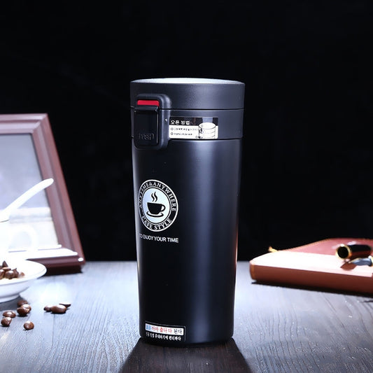 Stainless Steel Thermos Cups Insulated Tumbler, Capacity:380ml(BLACK) - free shipping - PMC Jewellery - Order now!