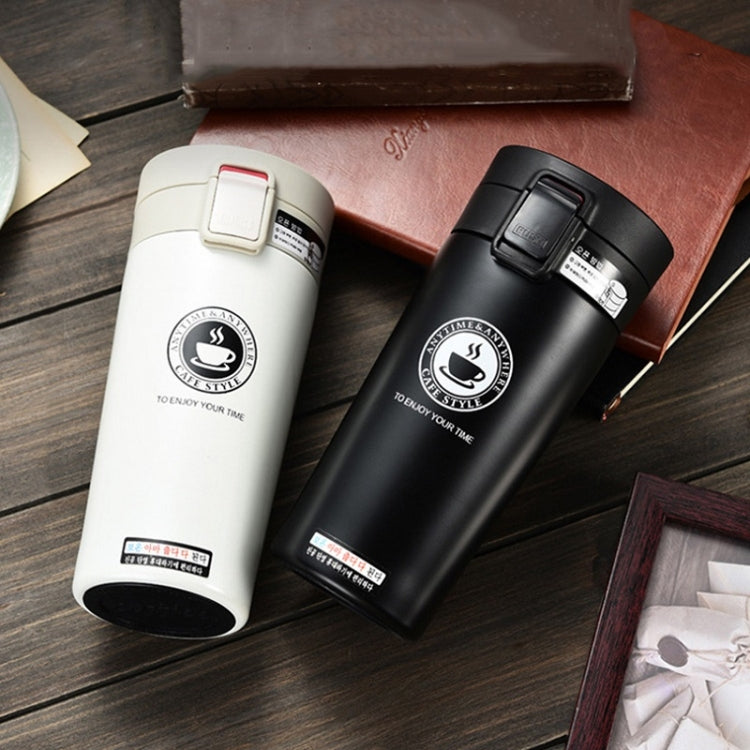 Stainless Steel Thermos Cups Insulated Tumbler, Capacity:380ml(BLACK) - free shipping - PMC TechLife - Order now!