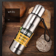 Outdoor Thermos Portable Large Capacity Insulated Cup, Capacity:750ml(Silver)