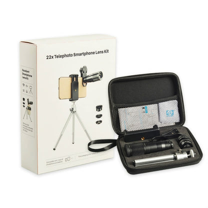 APEXEL APL-22X105 4 in 1 Metal 22X Telephoto + Fisheye + Wide Angle + Macro Starlight Polarization Universal External Mobile Phone Lens Set - free shipping - PMC Jewellery - Order now!