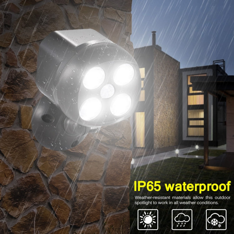 3W 4 LEDs SMD 3535 Outdoor Lighting Wireless Motion Sensor Outside Spotlight LED Wall Light - Sensor LED Lights by PMC TechLife | Online Shopping South Africa | PMC TechLife