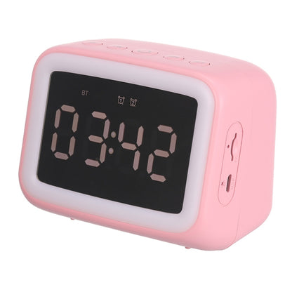 AEC BT-511 Mini LED HD Mirror Bluetooth Speaker, Support 32GB TF Card & 3.5mm AUX & Dual Alarm Clock & Real-time Temperature & Hands-free Calling(Pink) - free shipping - PMC Jewellery - Order now!