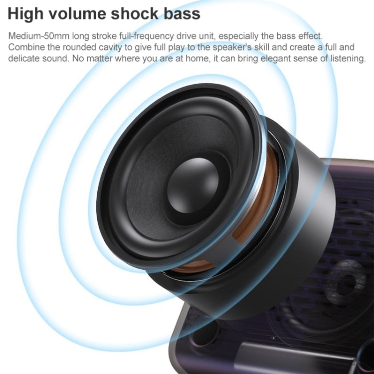 AEC BT-511 Mini LED HD Mirror Bluetooth Speaker, Support 32GB TF Card & 3.5mm AUX & Dual Alarm Clock & Real-time Temperature & Hands-free Calling(Black) - free shipping - PMC Jewellery - Order now!