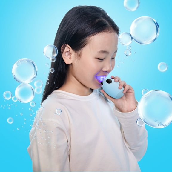 U-shaped Beauty Instrument Ultrasonic Vibration Tooth USB Charging Children Electric Toothbrush, Style:3- 7 years old(Blue)
