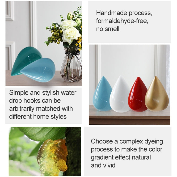 Creative Water Droplets Wall Hooks Home Decoration Resin Mural 3D Coat Hook Single Hooks Wall Hanger, Size:Small Size(White) - Shelf & Hooks by PMC TechLife | Online Shopping South Africa | PMC TechLife | Buy Now Pay Later Mobicred