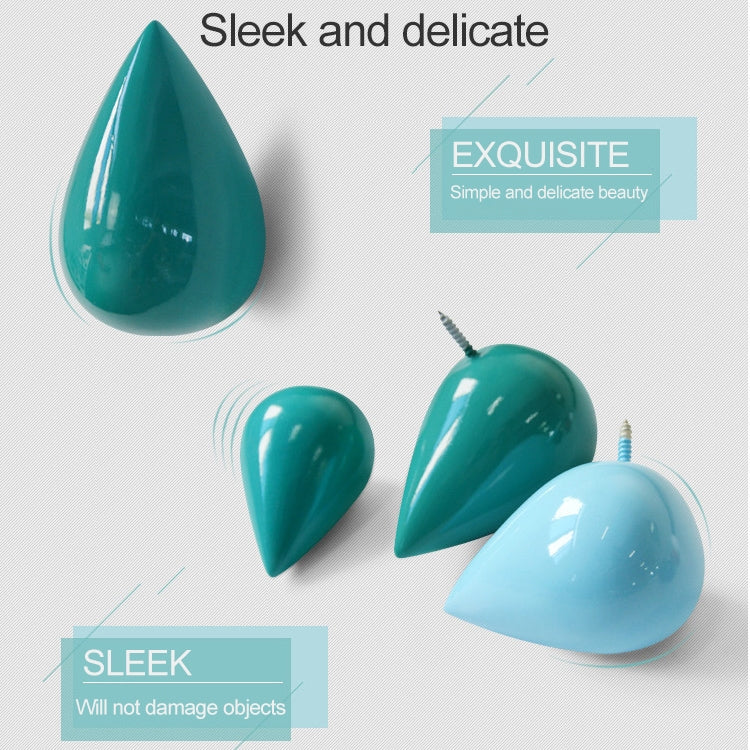 Creative Water Droplets Wall Hooks Home Decoration Resin Mural 3D Coat Hook Single Hooks Wall Hanger, Size:Small Size(White) - Shelf & Hooks by PMC TechLife | Online Shopping South Africa | PMC TechLife | Buy Now Pay Later Mobicred
