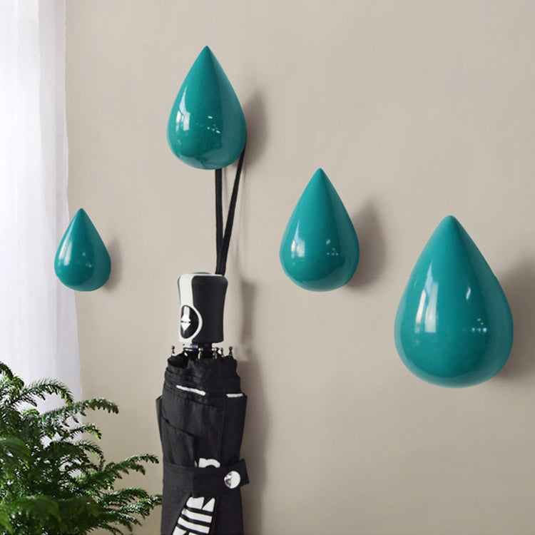 Creative Water Droplets Wall Hooks Home Decoration Resin Mural 3D Coat Hook Single Hooks Wall Hanger, Size:Small Size(Green) - Shelf & Hooks by PMC TechLife | Online Shopping South Africa | PMC TechLife | Buy Now Pay Later Mobicred