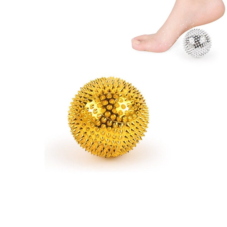 1 Pair Magnetic Massage Ball Relax Muscle Finger Plantar Pressure Massage Stab Ball, Size:4.7cm(Gold) - free shipping - PMC TechLife - Order now!