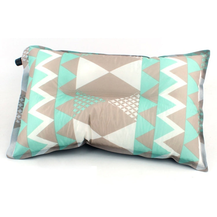 Portable Ethnic Style Automatic Inflatable Pillows Outdoor Camping Tent Camping Equipment Car Travel Pillows(Gray Blue Print) - Others by PMC TechLife | Online Shopping South Africa | PMC TechLife