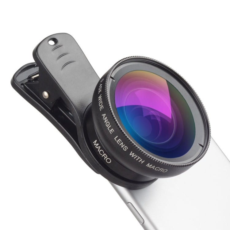 0.45X Ultra Wide Macro Combination Phone Lens with Clip(APL-0.45XWM) - free shipping - PMC Jewellery - Order now!
