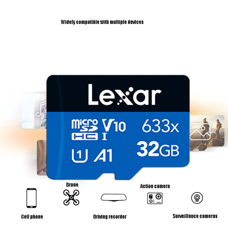 Lexar 633x 32GB High-speed Mobile Phone Memory TF Card Driving Recorder Memory Card - Micro SD Card by Lexar | Online Shopping South Africa | PMC Jewellery | Buy Now Pay Later Mobicred
